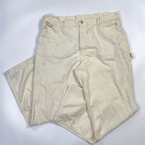 Vintage Big Smith White Cotton Carpenter Paint Pants 42x32
